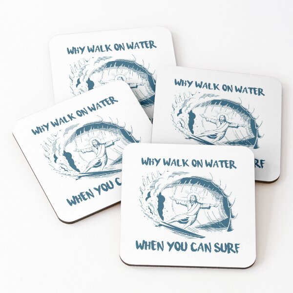 Item preview, Jesus Why walk on water when you can surf designed and sold by MelissasStanley.