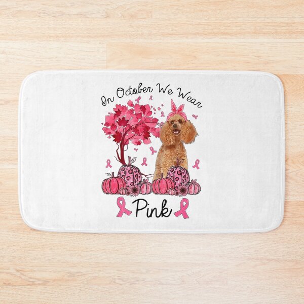 Item preview, Poodle On October We Wear Pink Autumn Fall Breast Cancer designed and sold by MyintThan09.