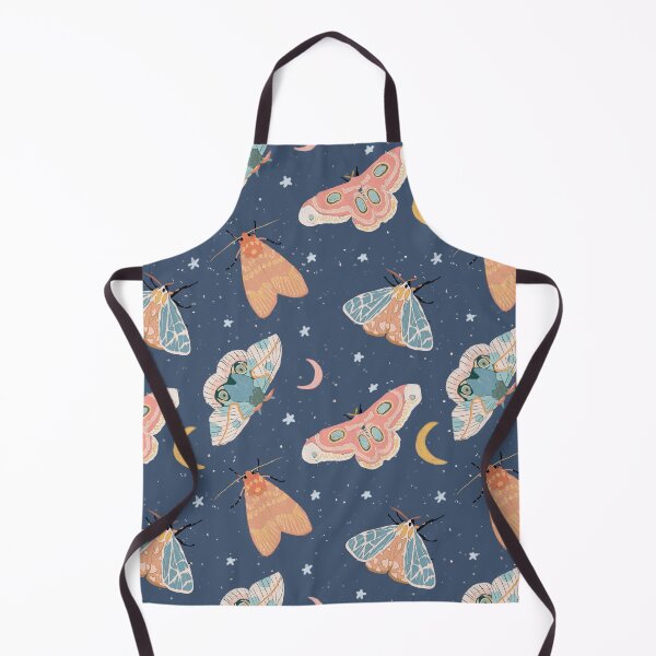 Item preview, Moth & Moons Pattern - Midnight Blue designed and sold by hellocando.