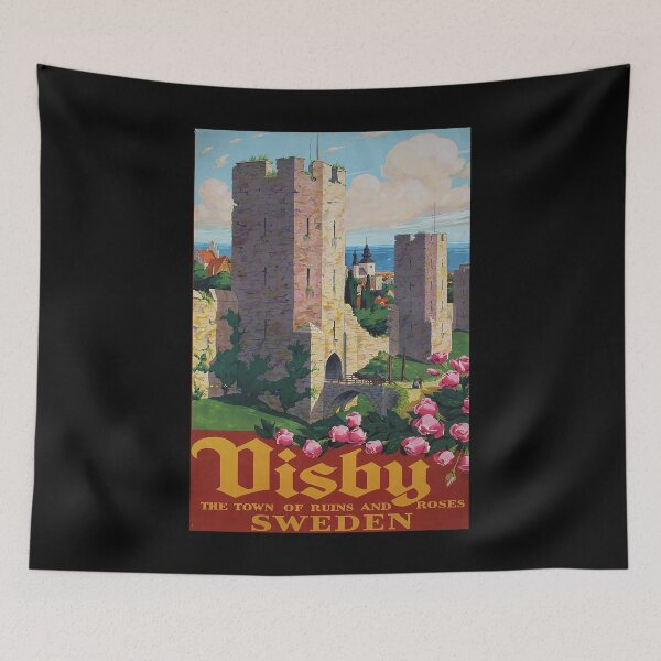 Item preview, Visby retro poster designed and sold by CorasPosters.