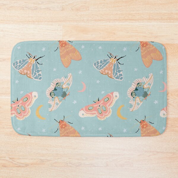 Item preview, Moths & Moons Pattern - Light Blue designed and sold by hellocando.