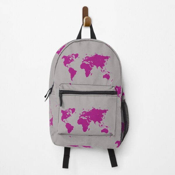 Item preview, World Map Fuchsia designed and sold by SunnyDesignsCo.