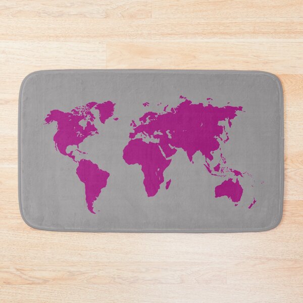 Item preview, World Map Fuchsia designed and sold by SunnyDesignsCo.