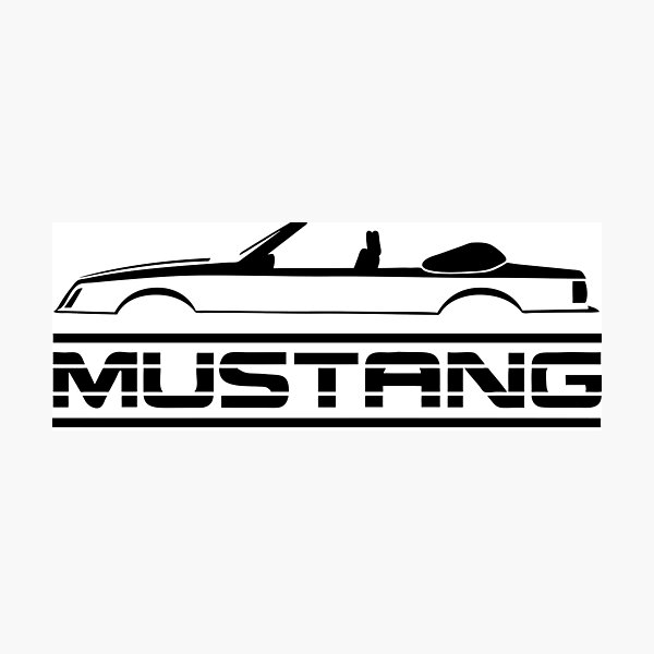 Four eyed Mustang Convertible Photographic Print