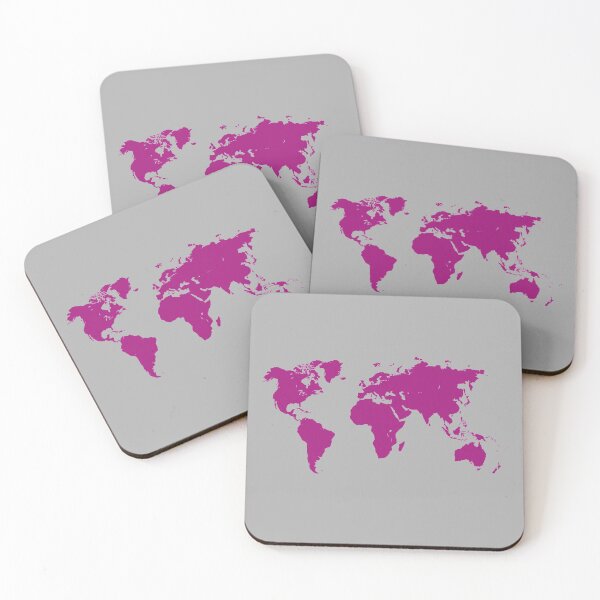 Item preview, World Map Fuchsia designed and sold by SunnyDesignsCo.