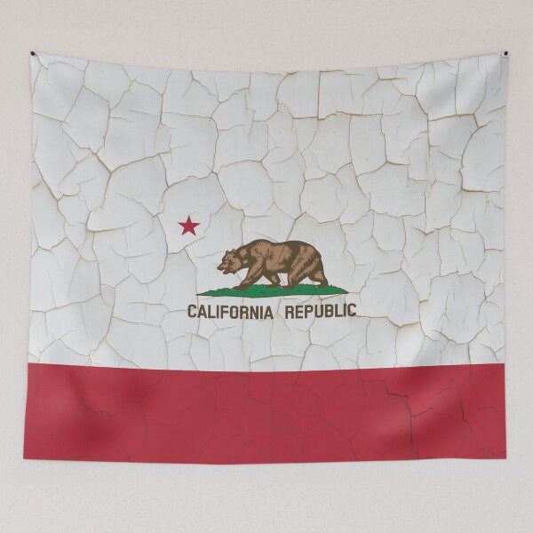 Item preview, California Flag Grunge Wall designed and sold by TRowanDesign.