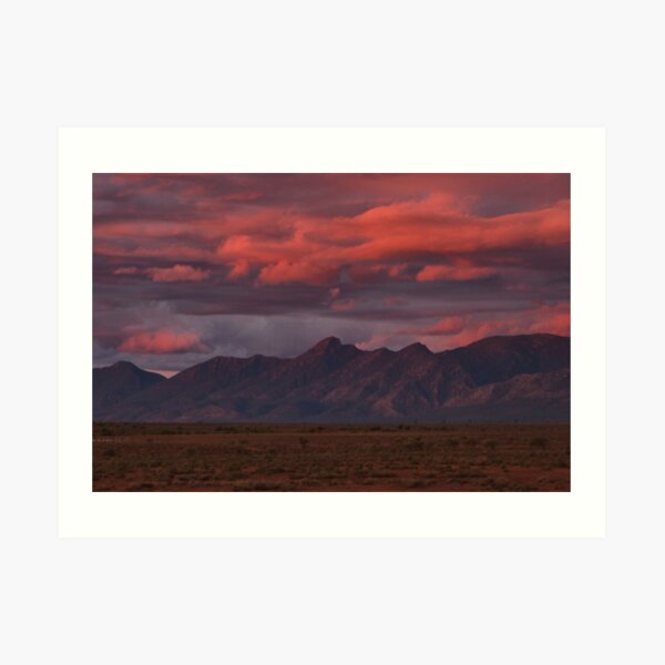 Sunset, Flinders Ranges, Outback South Australia, Australia Art Print