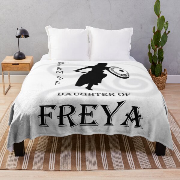 Item preview, FREYA 4 daughter viking woman warrior goddess runes sword North triskele symbol designed and sold by dragonemma.