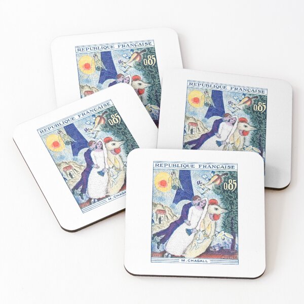 Item preview, 1963 FRANCE The Bride and Groom At The Eiffel Tower Stamp designed and sold by retrographics.