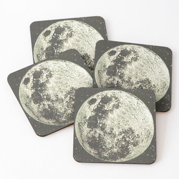 Item preview, Full Moon - Distressed Vintage Illustration designed and sold by elevens.