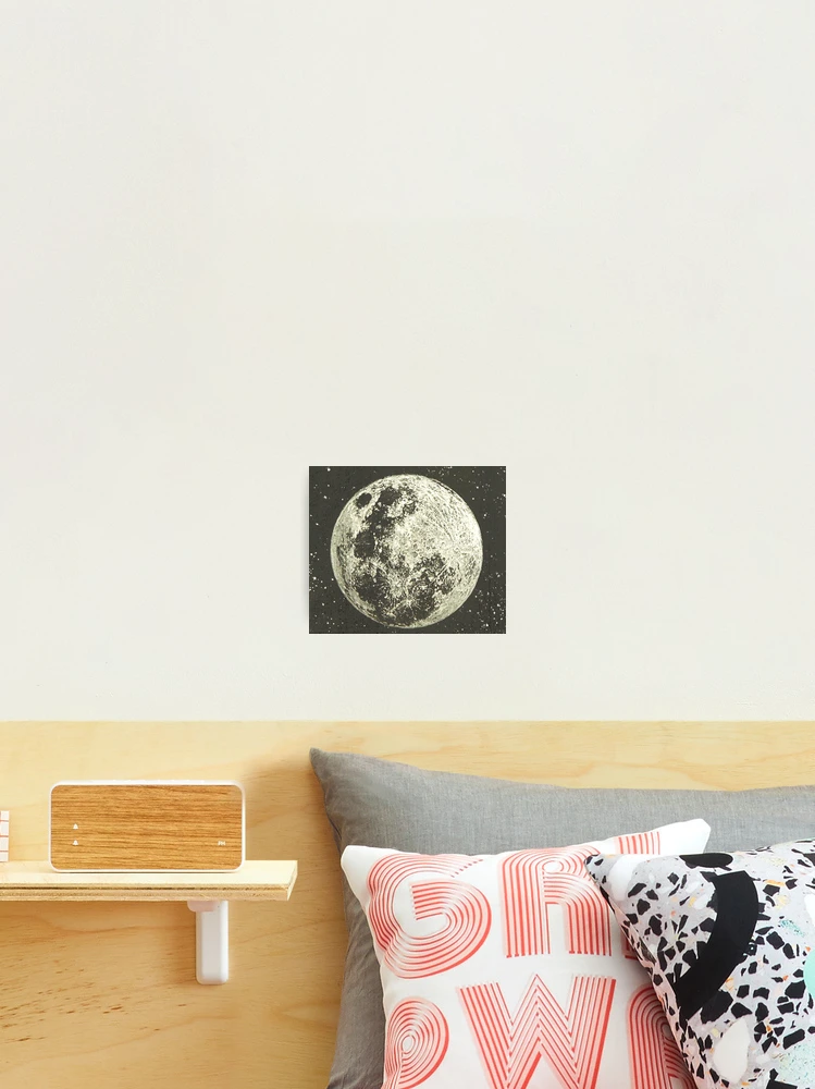 Full Moon - Distressed Vintage Illustration Poster for Sale by elevens