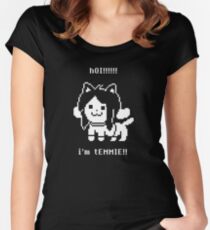 Camiseta entallada de cuello redondo Undertale Temmie