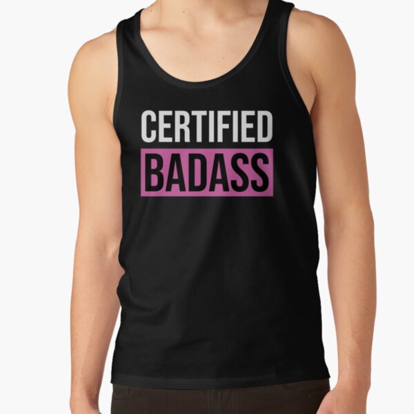 Certified Badass | Fitness | Pink Tank Top