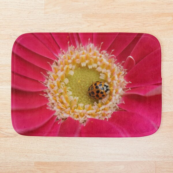 Item preview, Bright Pink Gerbera and Ladybird designed and sold by Sharon Hayward.