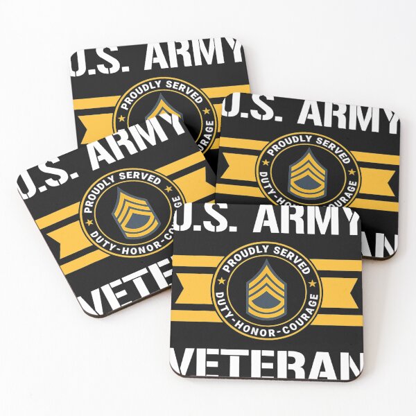 Item preview, Proudly Served Us Army Veteran E7 Sergeant First Class designed and sold by dongleemai.