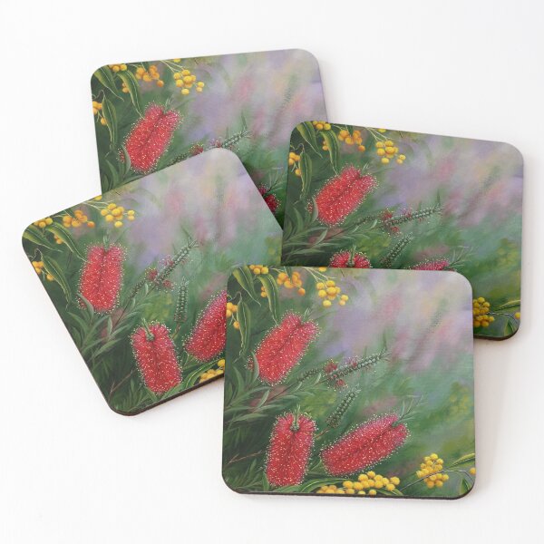 Item preview, Bottlebrush and golden wattle designed and sold by Debra Dickson.