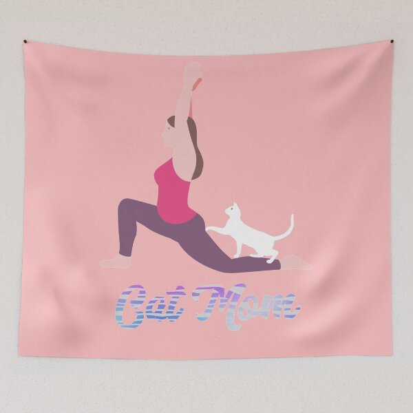 Item preview,  Cat mom Yoga with cat  designed and sold by Trio's Stuff.