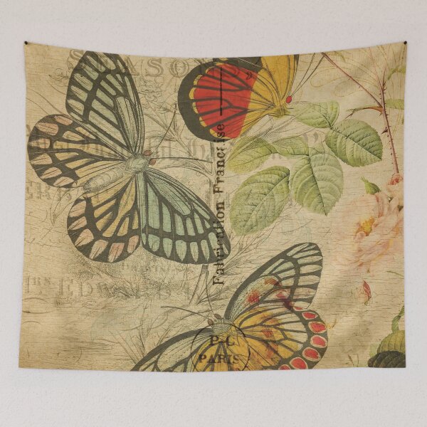 Item preview, Butterflies French Vintage Post Card Carte Postale designed and sold by DeeElle.