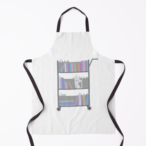 Item preview, White Cat on Library Cart designed and sold by SubtleSplit.