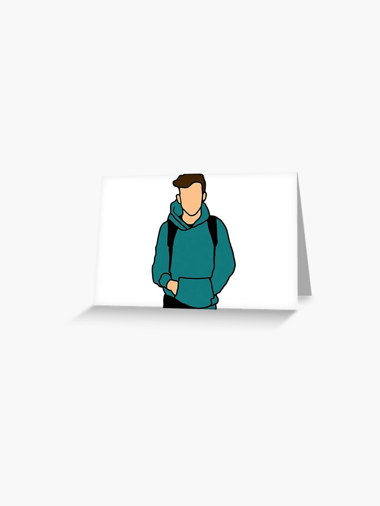 Green Adidas Hoodie // Louis Tomlinson Greeting Card for Sale by