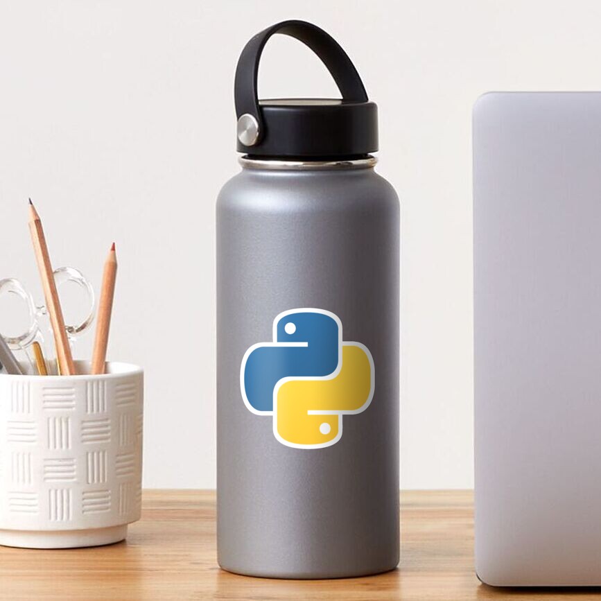 "Pyhton logo sticker" Sticker for Sale by StickItUpTM | Redbubble