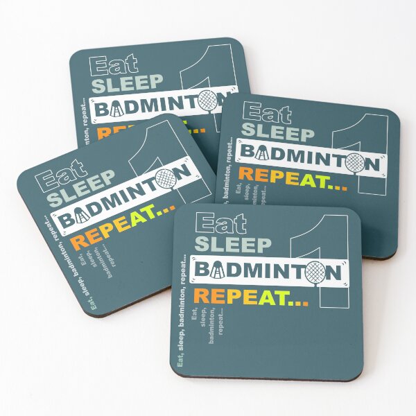Item preview, Eat Sleep Badminton Repeat designed and sold by Zerendipya.
