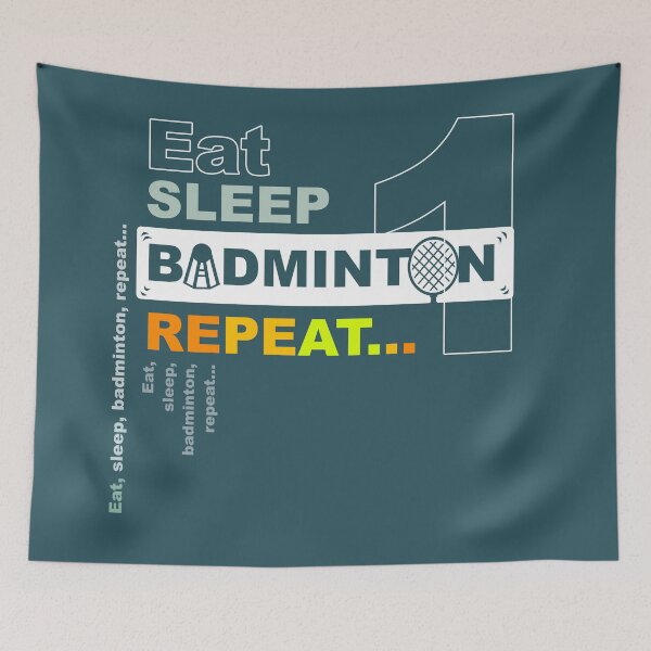Item preview, Eat Sleep Badminton Repeat designed and sold by Zerendipya.