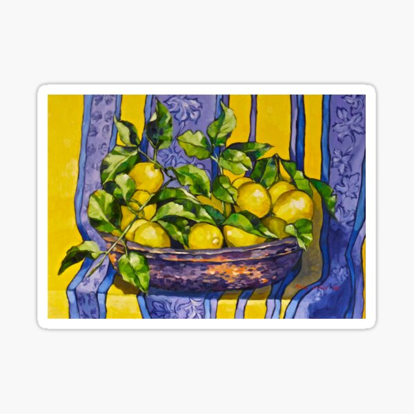 Item preview, 'Provence lemons in a copper bowl’.  designed and sold by Elizabeth Moore Golding.