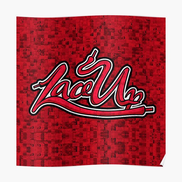 red in back white Poster