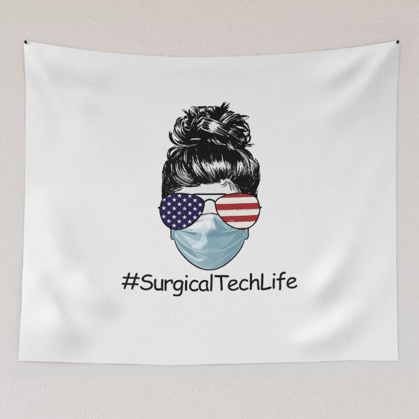 Item preview, Surgical Tech Life USA Flag Sunglasses Facemask designed and sold by Camillepiers.