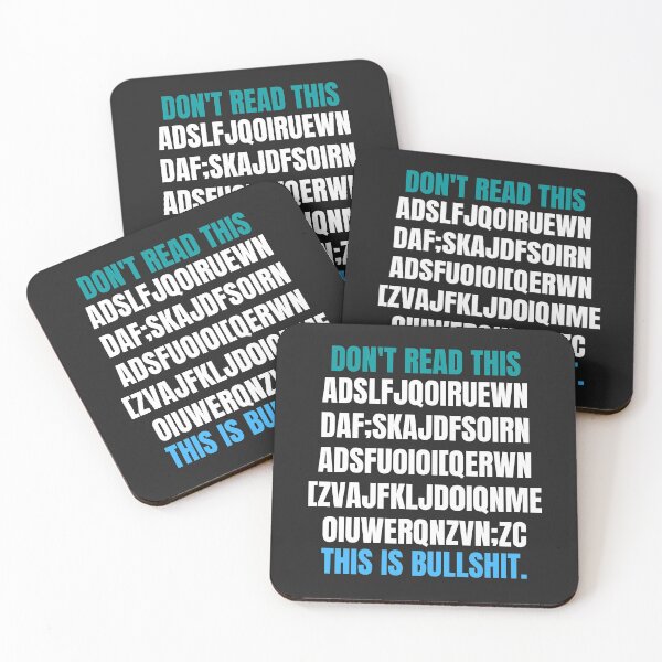 Item preview, Don't read this, this is bullshit, typograph meme designed and sold by MohitJain1109.