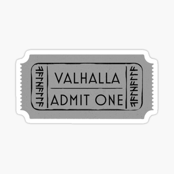 Valhalla Ticket Sticker