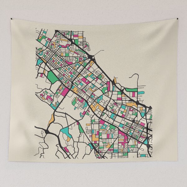 Item preview, Palo Alto, California Street Map designed and sold by A Deniz Akerman.