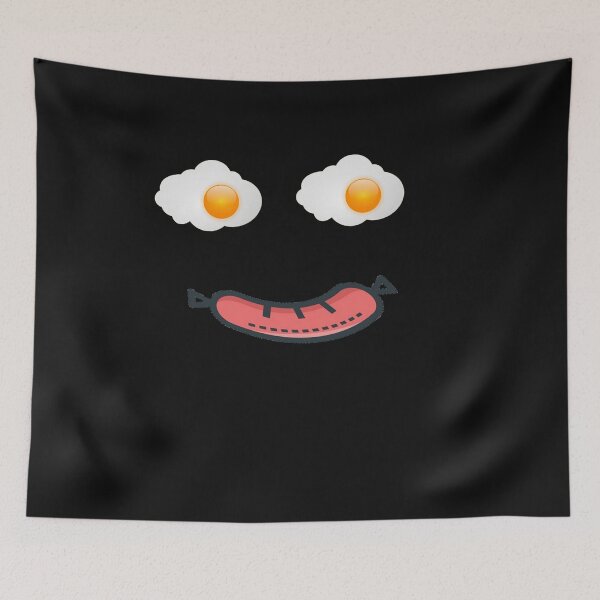 Item preview, Smiling Food Face Eggs And Sausage designed and sold by Kiwi-Tienda2017.