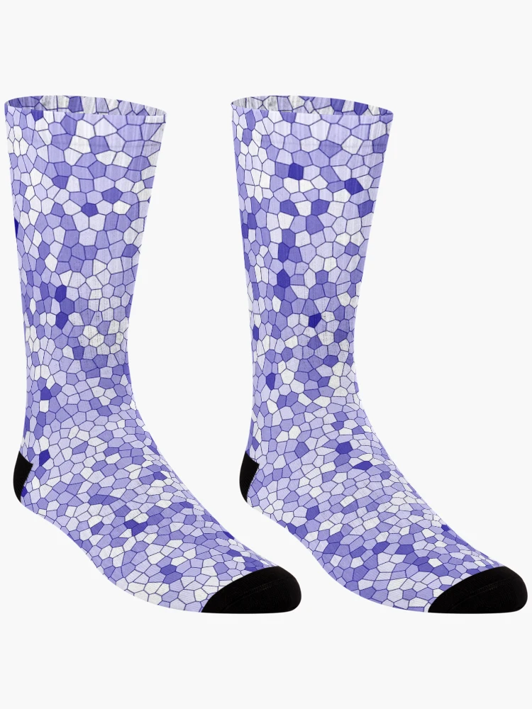 Thumbnail 3 of 5, Socks, Blue Stained Glass Pattern designed and sold by DesignCodeStore.