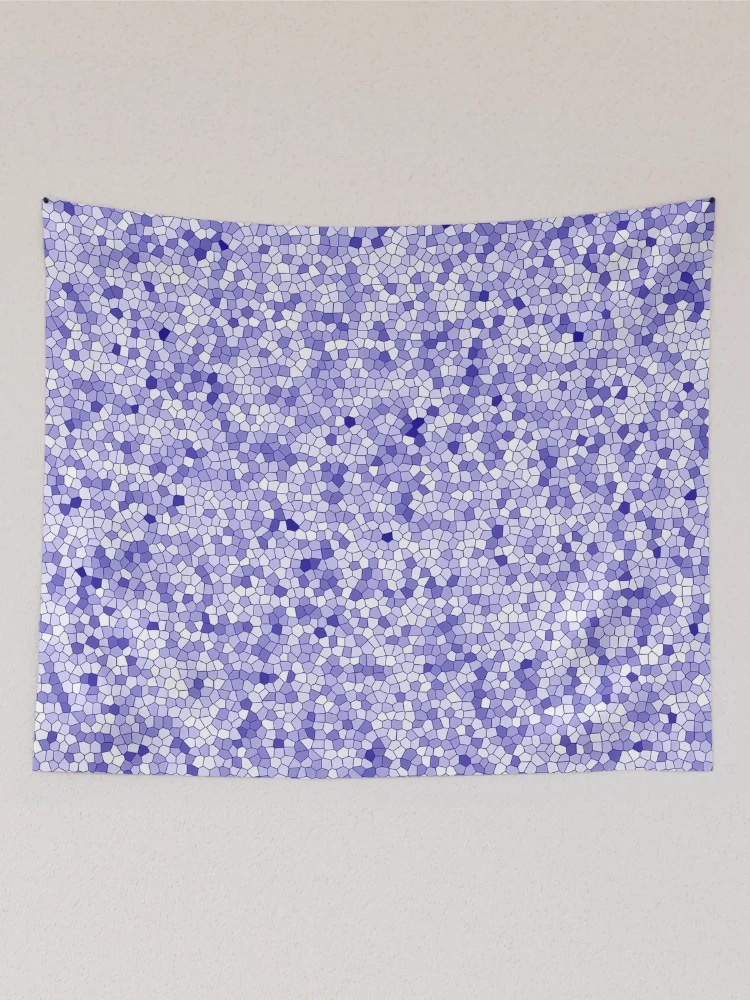 Thumbnail 2 of 3, Tapestry, Blue Stained Glass Pattern designed and sold by DesignCodeStore.