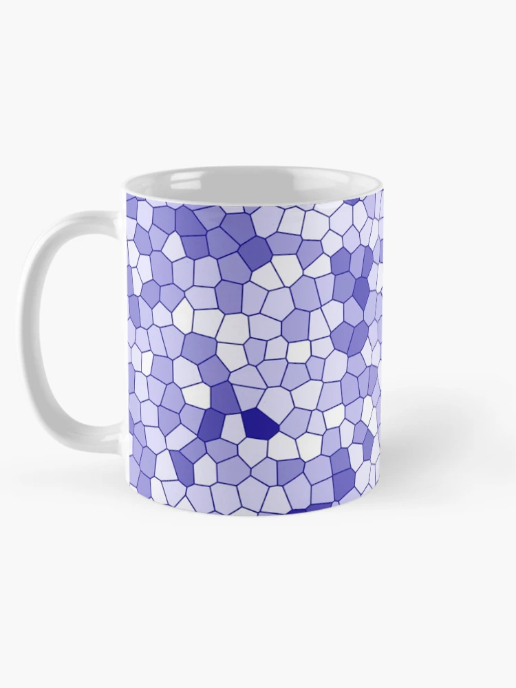 Thumbnail 5 of 6, Coffee Mug, Blue Stained Glass Pattern designed and sold by DesignCodeStore.
