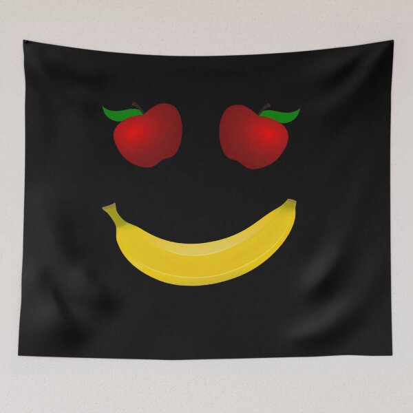 Item preview, Smiling Food Face Apples And Banana  designed and sold by Kiwi-Tienda2017.