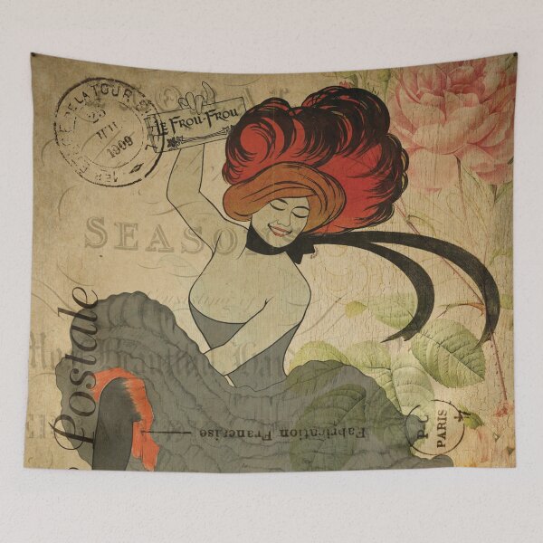 Item preview, French Illustration Postcard Frou Frou Carte Postale designed and sold by DeeElle.