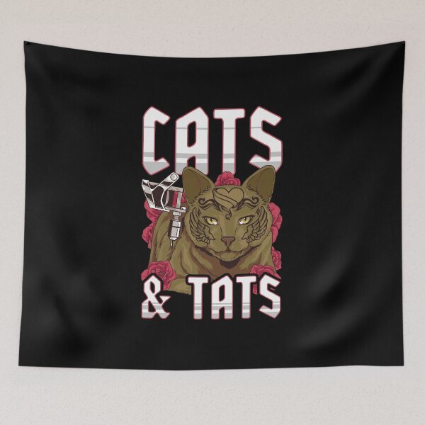 Item preview, Funny Cats & Tats Inked Tattoo Obsessed Cat Lover designed and sold by perfectpresents.
