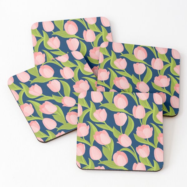 Item preview, Seamless pattern with pink Tulips designed and sold by Yuka-Krable.