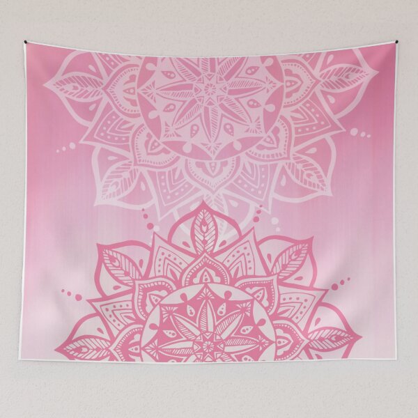 Item preview, Pink ombre mandala designed and sold by bohoDecor.