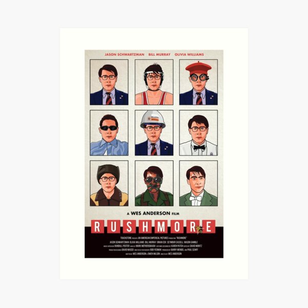 Wes Andersons Rushmore Filmplakat Kunstdruck Von Cwayers Redbubble