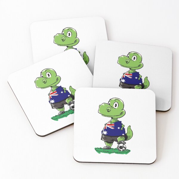 Item preview, Soccer Dinosaur Australia designed and sold by iHeartDinosaurs.