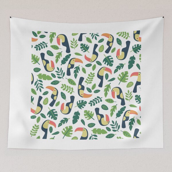 Item preview, Tropical Bird And Flora Pattern designed and sold by unrealshop.