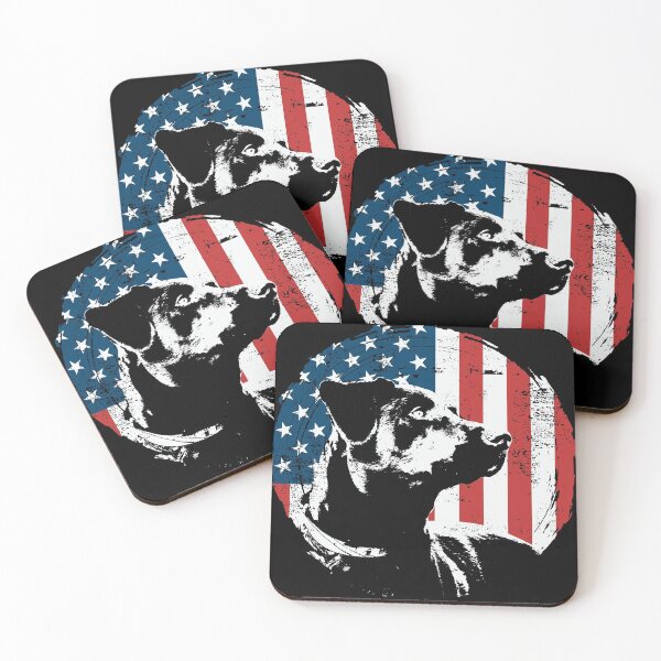 Item preview, Patriotic USA Flag Black Labrador gift for Lab Owners print designed and sold by Lisbob.