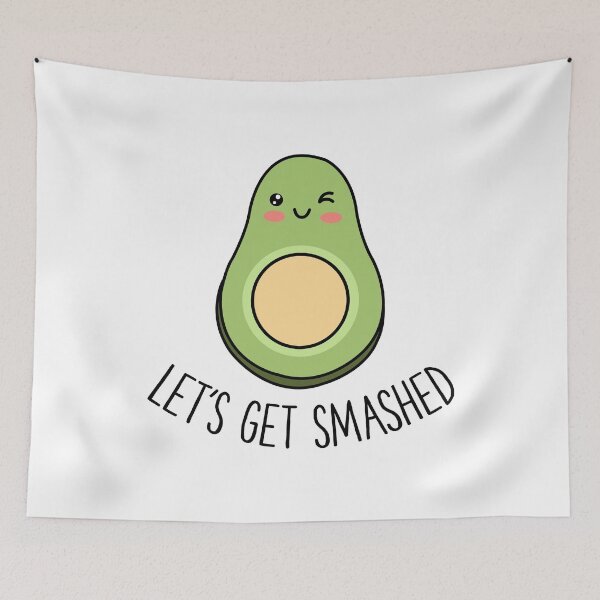 Item preview, Let's Get Smashed Cute Funny Kawaii Avocado Pun designed and sold by MintedFresh.