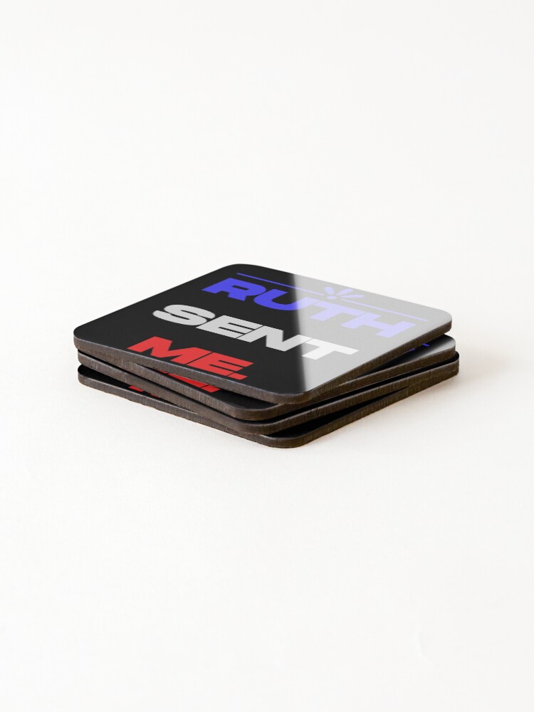 Thumbnail 4 of 5, Coasters (Set of 4), Ruth sent me Rbg designed and sold by OneTimeEngineer.