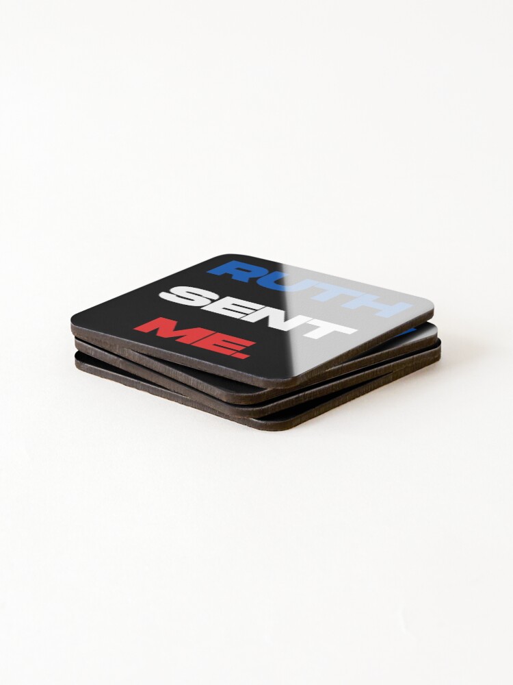 Thumbnail 4 of 5, Coasters (Set of 4), Ruth sent me Rbg designed and sold by OneTimeEngineer.
