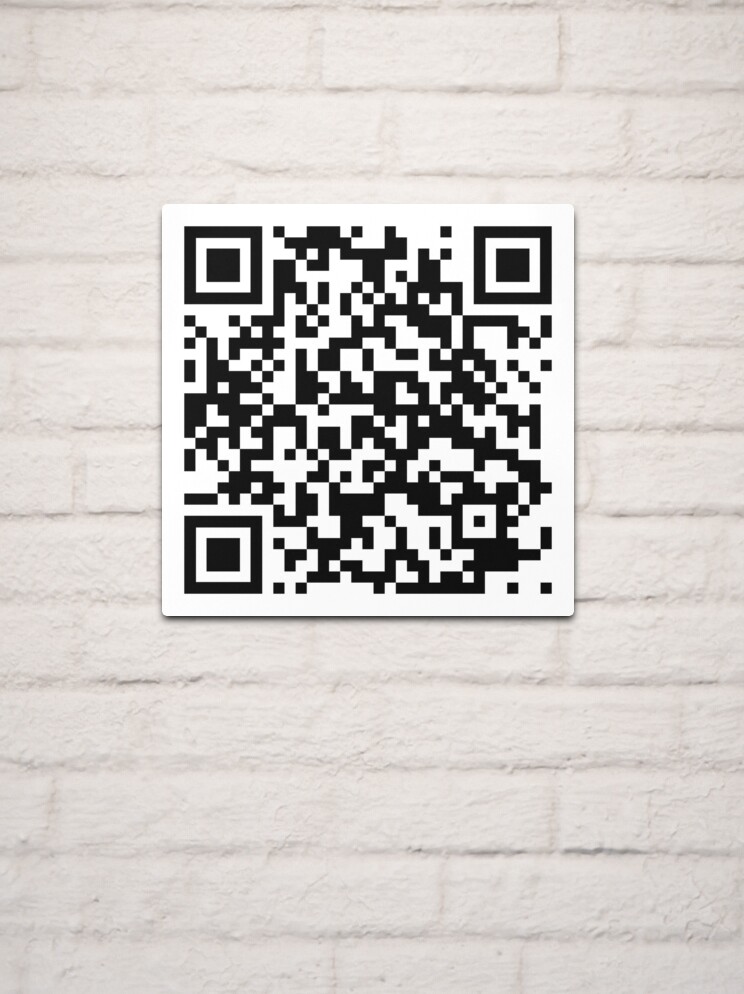 RICKROLL QR code 3d printed wall art decor gag gift funny sign rick roll  wall